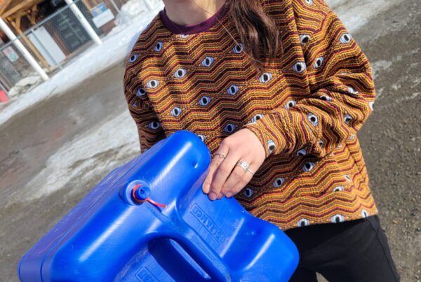 Water jug punctured by a bear